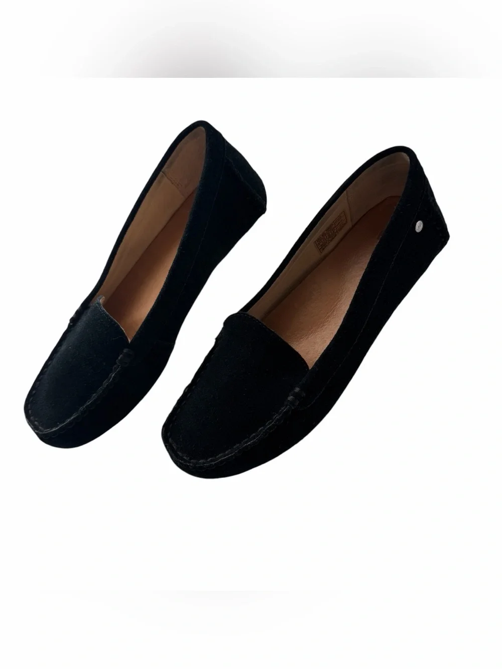 UGG Milana Driver Loafers Black Suede Preppy Minimalist Quiet Luxe Women’s Sz 7